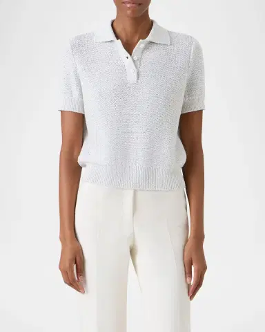 Akris Micro Sequined Short Knit Sweater | Thumbnail 3 Akris Micro Sequined Short Knit Sweater | Thumbnail 3