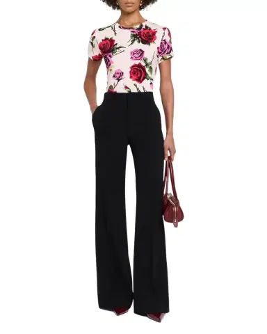 L'Agence Ressi Short-Sleeve Rose Tee | Thumbnail 1 L'Agence Ressi Short-Sleeve Rose Tee | Thumbnail 1