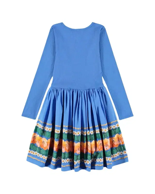 Girl 's Casie Long-Sleeve Cotton Dress, Size 2-6