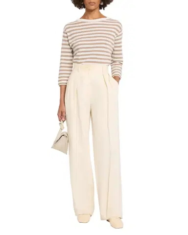 MAJESTIC FILATURES Striped Crewneck Cotton-Linen Top | Thumbnail 1 MAJESTIC FILATURES Striped Crewneck Cotton-Linen Top | Thumbnail 1