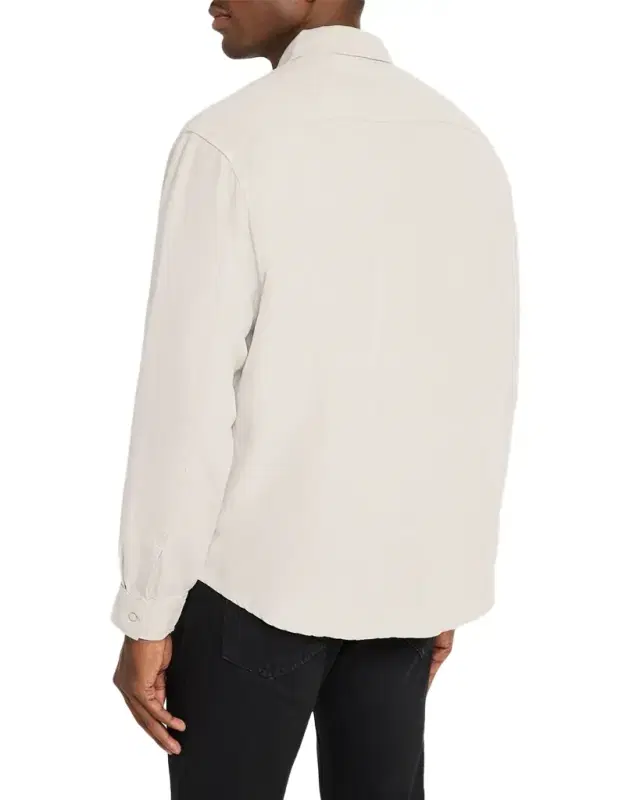 Men 's Classic Fit Linen Blend Snap-Front Shirt