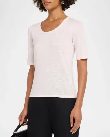 MAJESTIC FILATURES Scoop-Neck Stretch Linen Top | Thumbnail 3 MAJESTIC FILATURES Scoop-Neck Stretch Linen Top | Thumbnail 3