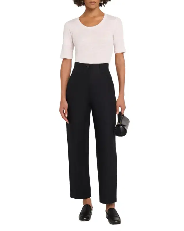 MAJESTIC FILATURES Scoop-Neck Stretch Linen Top