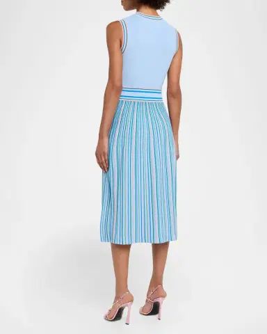 Shoshanna Crosby Sleeveless Striped Knit Midi Dress | Thumbnail 2 Shoshanna Crosby Sleeveless Striped Knit Midi Dress | Thumbnail 2