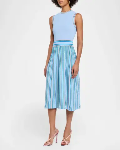 Shoshanna Crosby Sleeveless Striped Knit Midi Dress | Thumbnail 3 Shoshanna Crosby Sleeveless Striped Knit Midi Dress | Thumbnail 3