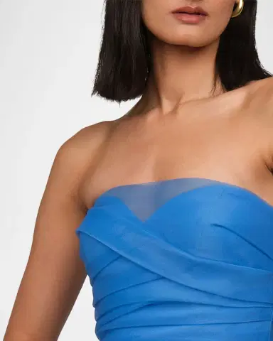 THEIA Morgan Strapless Crepe and Organza Gown | Thumbnail 4 THEIA Morgan Strapless Crepe and Organza Gown | Thumbnail 4