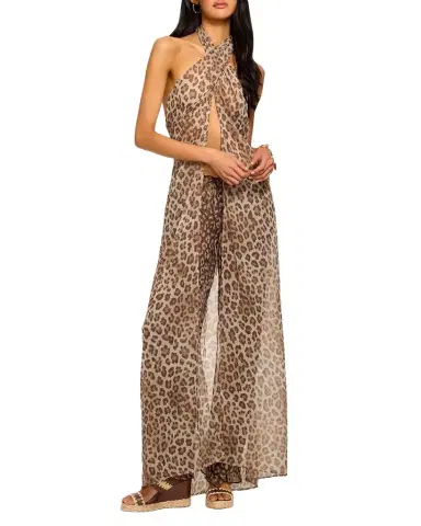 Ramy Brook Aari Leopard Convertible Coverup Maxi Dress | Thumbnail 1 Ramy Brook Aari Leopard Convertible Coverup Maxi Dress | Thumbnail 1