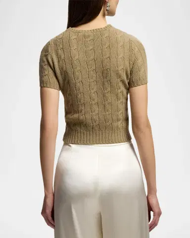 Ralph Lauren Collection Cable-Knit Cashmere Sweater | Thumbnail 2