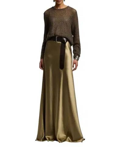 Ralph Lauren Collection Metallic Mesh Boatneck Sweater | Thumbnail 1