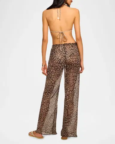 Ramy Brook Alayna Leopard Coverup Pants | Thumbnail 2 Ramy Brook Alayna Leopard Coverup Pants | Thumbnail 2