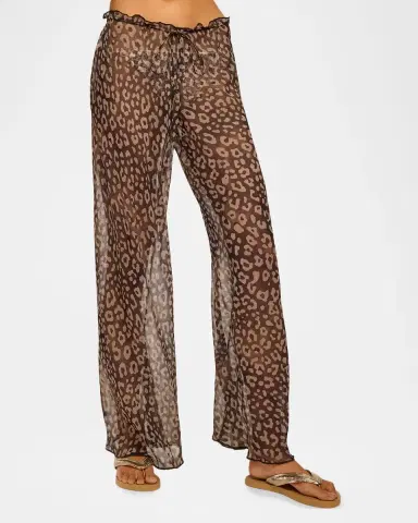 Ramy Brook Alayna Leopard Coverup Pants | Thumbnail 3 Ramy Brook Alayna Leopard Coverup Pants | Thumbnail 3