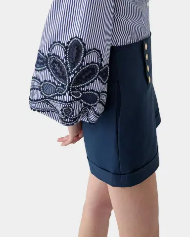 Carolina Herrera High-Waisted Button-Front Shorts | Thumbnail 4 Carolina Herrera High-Waisted Button-Front Shorts | Thumbnail 4