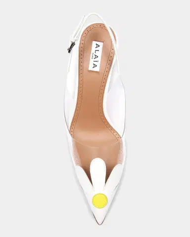 Alaïa 90mm Bloom Transparent Slingback Pumps | Thumbnail 6 Alaïa 90mm Bloom Transparent Slingback Pumps | Thumbnail 6