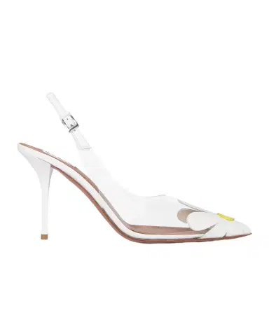 Alaïa 90mm Bloom Transparent Slingback Pumps | Thumbnail 1 Alaïa 90mm Bloom Transparent Slingback Pumps | Thumbnail 1