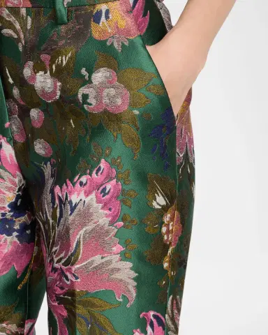 Etro Floral Jacquard Slim-Leg Ankle Trousers | Thumbnail 4 Etro Floral Jacquard Slim-Leg Ankle Trousers | Thumbnail 4