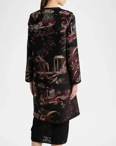Etro Toile Brocade Single-Breasted Long Coat | Thumbnail 2 Etro Toile Brocade Single-Breasted Long Coat | Thumbnail 2
