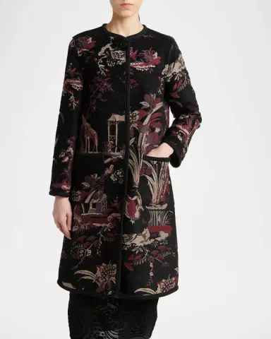 Etro Toile Brocade Single-Breasted Long Coat | Thumbnail 3 Etro Toile Brocade Single-Breasted Long Coat | Thumbnail 3