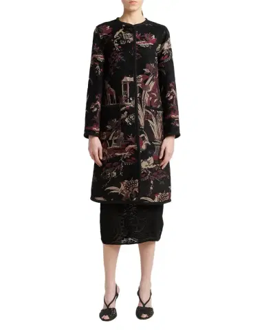 Etro Toile Brocade Single-Breasted Long Coat | Thumbnail 1 Etro Toile Brocade Single-Breasted Long Coat | Thumbnail 1