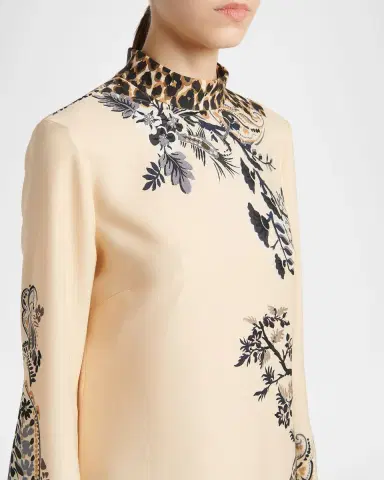 Etro Paisley Animal-Print Flare-Sleeve Mini Dress | Thumbnail 4 Etro Paisley Animal-Print Flare-Sleeve Mini Dress | Thumbnail 4