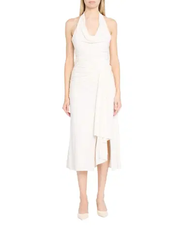 Cinq à Sept Kaia Draped Halter Midi Dress | Thumbnail 1 Cinq à Sept Kaia Draped Halter Midi Dress | Thumbnail 1