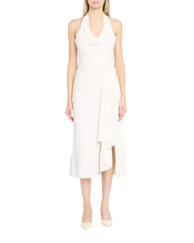 Cinq a Sept Kaia Draped Halter Midi Dress