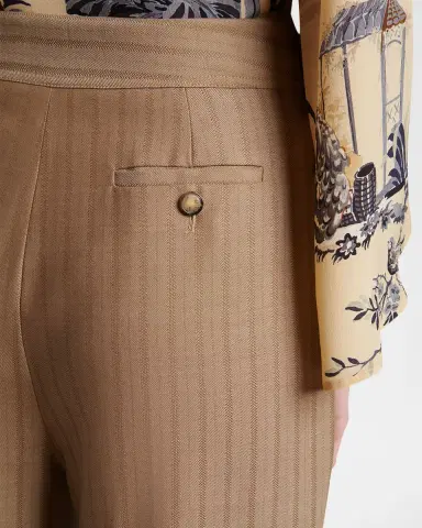 Etro Double-Pleated Striped Wool Jacquard Straight-Leg Trousers | Thumbnail 3 Etro Double-Pleated Striped Wool Jacquard Straight-Leg Trousers | Thumbnail 3
