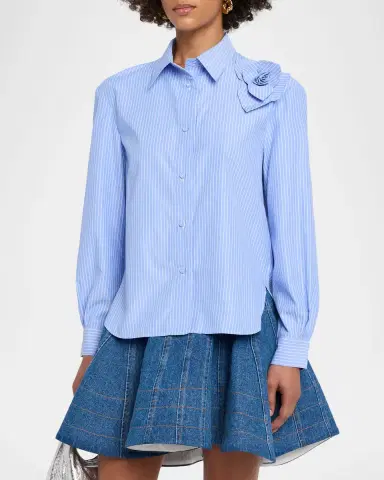 Aknvas Flor Long-Sleeve Poplin Shirt | Thumbnail 3
