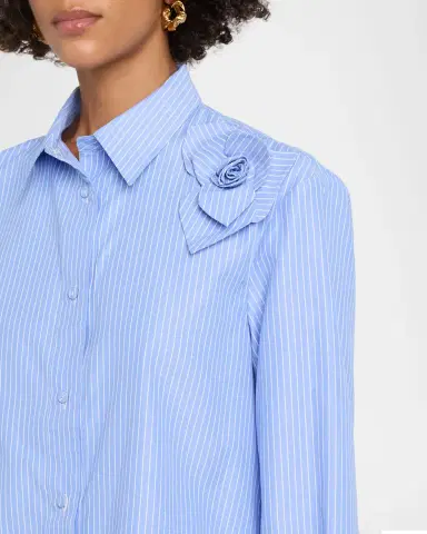Aknvas Flor Long-Sleeve Poplin Shirt | Thumbnail 4