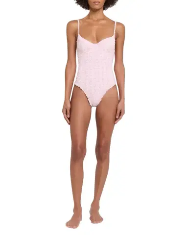 SIMKHAI Suni Textured Gingham One-Piece Swimsuit | Thumbnail 1