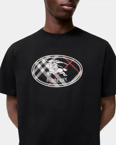 Burberry Men's Ryan EKD Check Cotton T-Shirt | Thumbnail 2