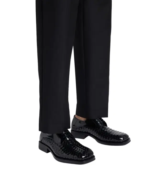 Bottega Veneta Men 's Smashed Intrecciato Leather Derby Shoes
