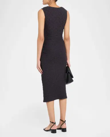 Vince Sleeveless Gathered-Waist Dress | Thumbnail 2 Vince Sleeveless Gathered-Waist Dress | Thumbnail 2