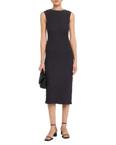 Vince Sleeveless Gathered-Waist Dress | Thumbnail 1 Vince Sleeveless Gathered-Waist Dress | Thumbnail 1