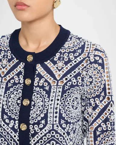 Generation Love Erin Cotton Eyelet Cardigan | Thumbnail 4 Generation Love Erin Cotton Eyelet Cardigan | Thumbnail 4