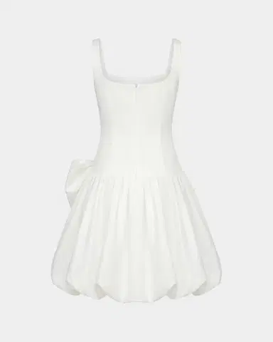 Mac Duggal Rosette Satin Bubble-Hem Mini Dress | Thumbnail 5