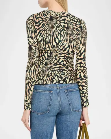Ulla Johnson Paradis Ruched Long-Sleeve Top | Thumbnail 2