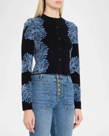Ulla Johnson Carina Jacquard Knit Cardigan | Thumbnail 3 Ulla Johnson Carina Jacquard Knit Cardigan | Thumbnail 3