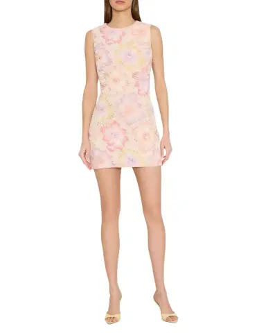 Milly Ivette Floral Embellished Mini Dress | Thumbnail 1 Milly Ivette Floral Embellished Mini Dress | Thumbnail 1