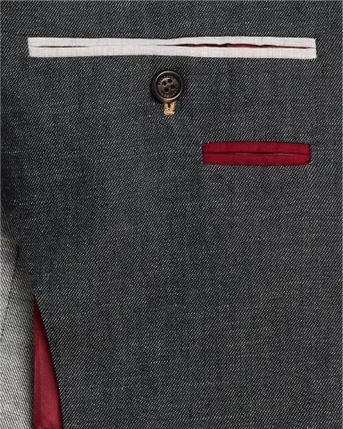 Brunello Cucinelli Men's Denim Single-Breasted Sport Coat | Thumbnail 4
