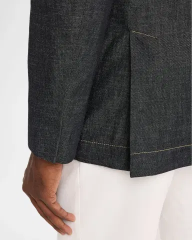 Brunello Cucinelli Men's Denim Single-Breasted Sport Coat | Thumbnail 6