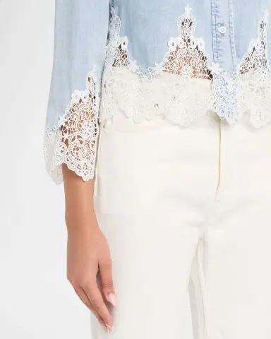 Generation Love Eli Denim Lace Shirt | Thumbnail 4