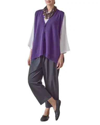 Eskandar V-Neck Cashmere Vest | Thumbnail 1 Eskandar V-Neck Cashmere Vest | Thumbnail 1