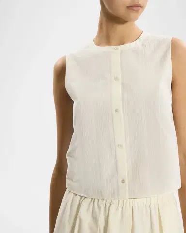 Theory Sleeveless Button-Front Top | Thumbnail 4 Theory Sleeveless Button-Front Top | Thumbnail 4