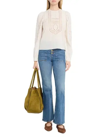 Ulla Johnson Marlowe Embroidered Long-Sleeve Blouse | Thumbnail 1 Ulla Johnson Marlowe Embroidered Long-Sleeve Blouse | Thumbnail 1