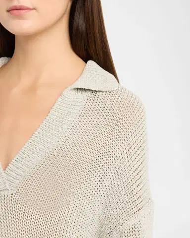 Vince Coated Cotton Sweater | Thumbnail 4