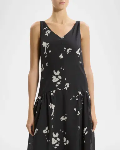Theory Sleeveless V-Neck Midi Dress | Thumbnail 3