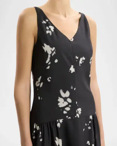 Theory Sleeveless V-Neck Midi Dress | Thumbnail 4