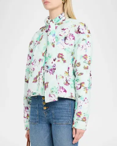 Ulla Johnson Lilith Quilted Silk Scarf Jacket | Thumbnail 3 Ulla Johnson Lilith Quilted Silk Scarf Jacket | Thumbnail 3