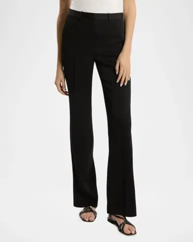 Theory Slim-Straight Satin Pants | Thumbnail 3 Theory Slim-Straight Satin Pants | Thumbnail 3