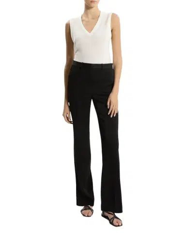 Theory Slim-Straight Satin Pants | Thumbnail 1 Theory Slim-Straight Satin Pants | Thumbnail 1